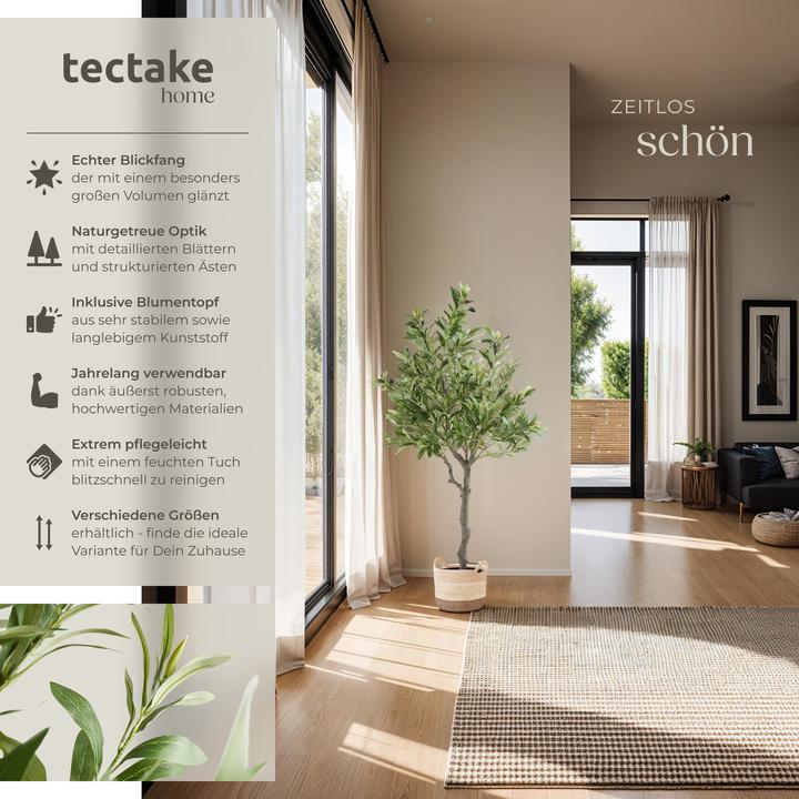 Image du produit tectake Künstlicher Olivenbaum Oleand, realistische Textur (120 cm)