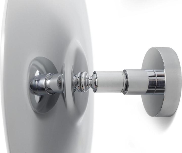 Actual product image tesa VISIOON vanity mirror with 3x magnification - Mirror for wall mounting without drilling, silver