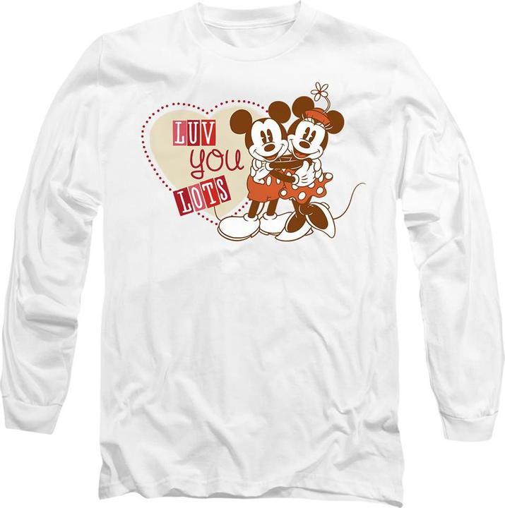 Mickey Mouse Luv You Lots TShirt Valentinstag