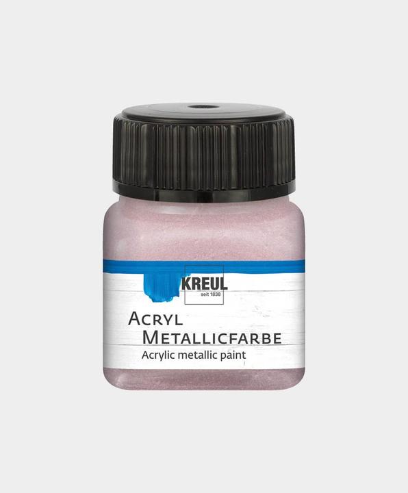 Actual product image Kreul Acrylic metallic paint, creamy opaque, 20 ml (Pink gold, 20 ml)