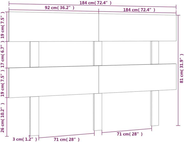 Image du produit VidaXL Lashonda (184 x 3 x 81 cm)