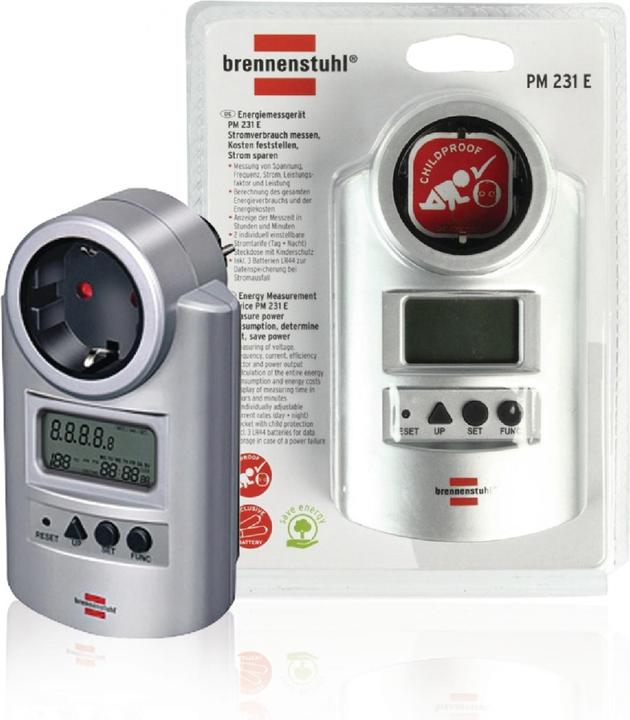 Image du produit Brennenstuhl Fiche Schuko dans le moniteur d'alimentation