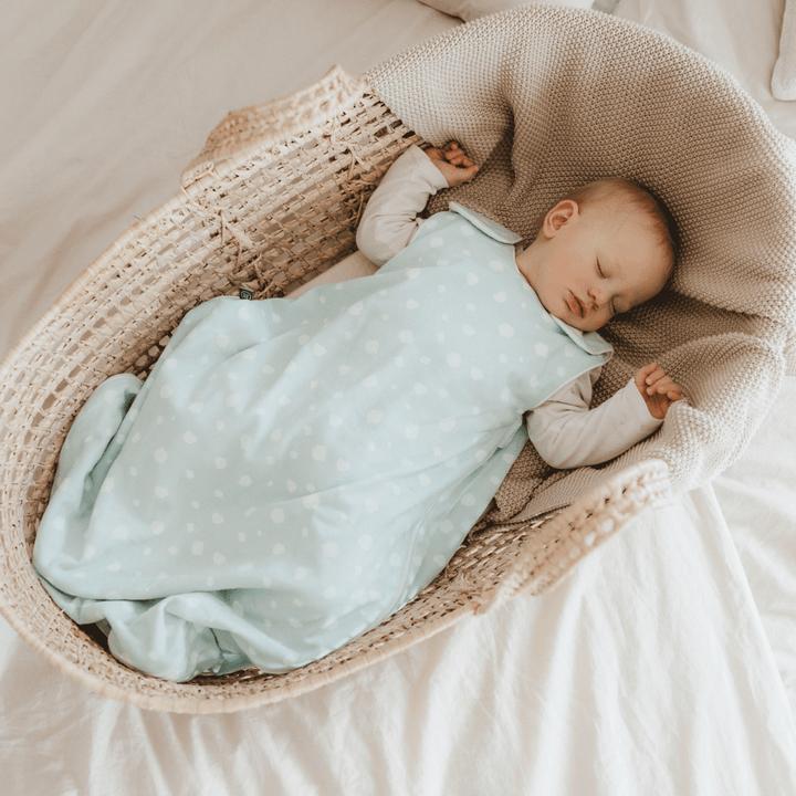 Actual product image Emma & noah Baby-Sommerschlafsack Punkte Mint 90 cm (90 cm, 1.0 TOG)