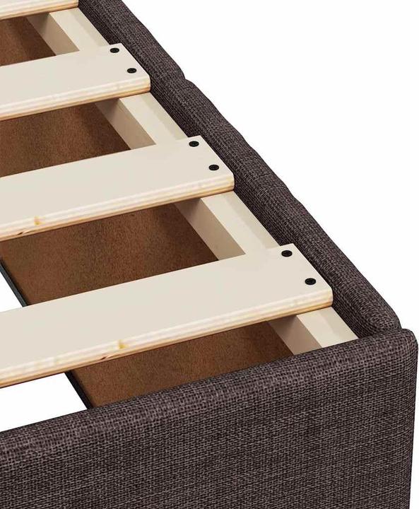 Actual product image VidaXL Box spring bed Upholstered bed Bed with mattress dark brown 90x200cm fabric (90 x 200 cm)