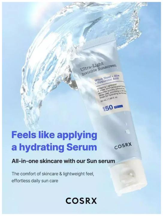 Actual product image Cosrx Ultra-Light Invisible Sunscreen (Suntan cream, SPF 50, 50 ml)