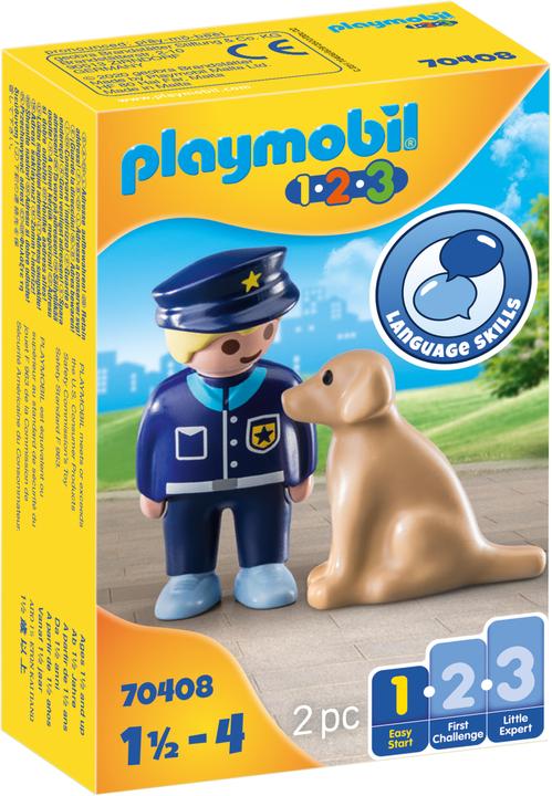 Image du produit Playmobil Policier avec chien (70408, Playmobil 1.2.3)