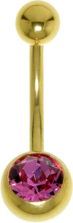 Immagine prodotto Bijouteria Piercing ventre (Acciaio chirurgico 316L, Rivestimento in PVD (colore oro), Cristallo premium)