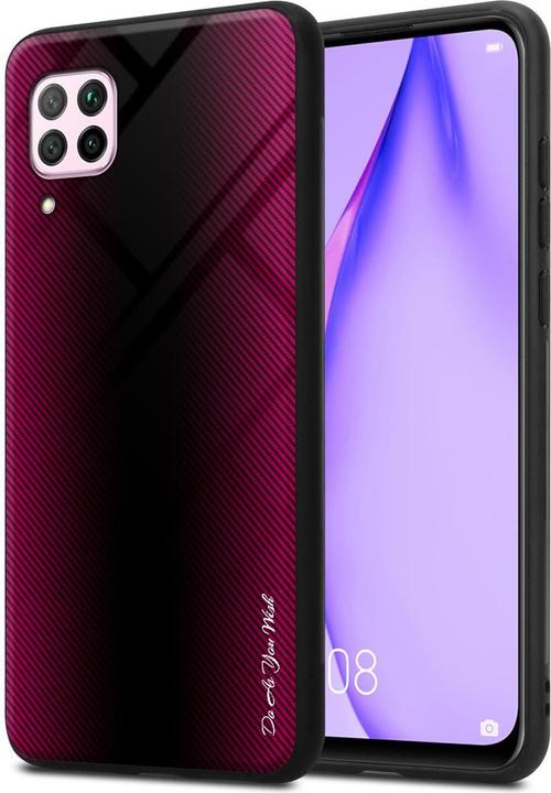 Actual product image Cadorabo TPU Striped Glass Cover (Huawei Nova 7i, Huawei P40 Lite)