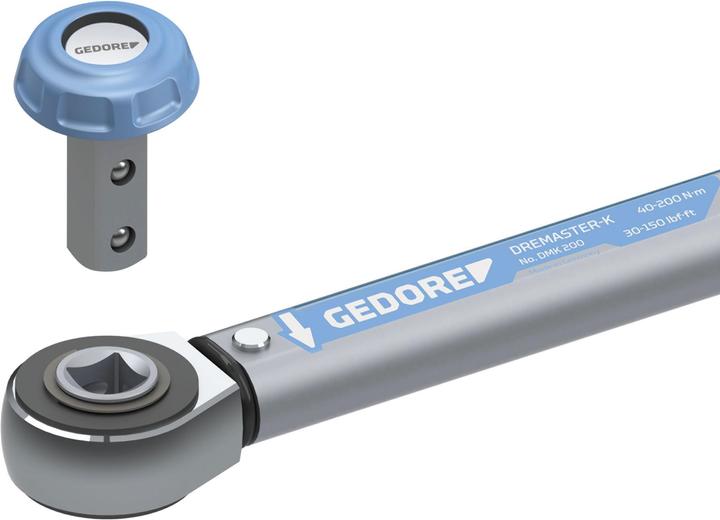 Actual product image Gedore DMK 200 Torque Wrench DREMASTER® K 40-200 Nm (1/2", 40 Nm, 200 Nm)