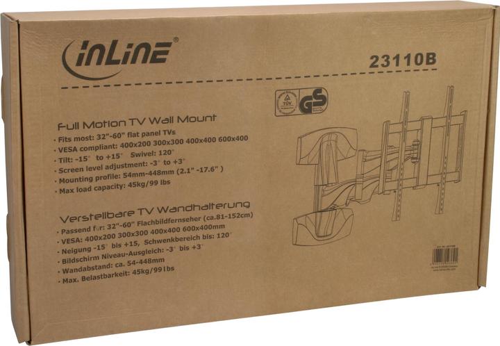 Actual product image InLine Wall mount 37-70 inch (94-178cm) max. 45kg for TFT/LCD/LED/Plasma (Wall, 70", 45 kg)