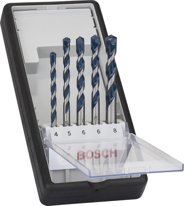 Actual product image Bosch Professional Zubehör 5-piece CYL-5 concrete drill bit set, Robust Line, 4-8 mm (5 mm, 8 mm, 4 mm, 6 mm)