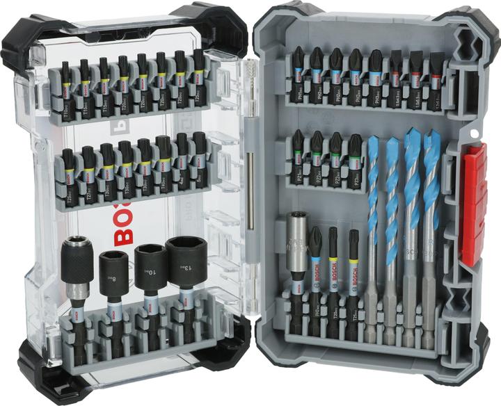Bosch Professional Zubehör Set misto di punte per avvitatori a percussione e trapani da costruzione PRO, 40 pezzi.