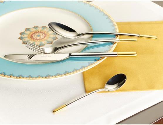 Image du produit Villeroy & Boch Couverts de table 24 pcs. Ella partiellement doré (24 pièce(s), Set de couverts)
