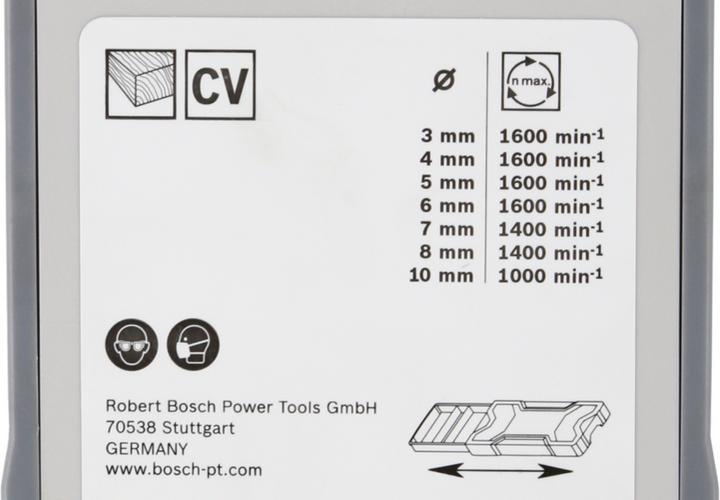 Immagine prodotto Bosch Professional Zubehör Set di trapani per legno PRO. 7 pezzi. (8 mm, 10 mm, 4 mm, 3 mm, 5 mm, 6 mm, 7 mm)