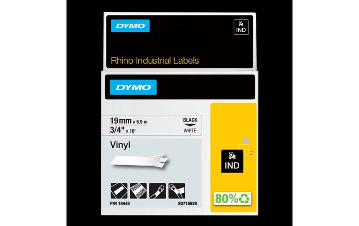Actual product image Dymo Rhino vinyl tape, black (8.50 cm, White)