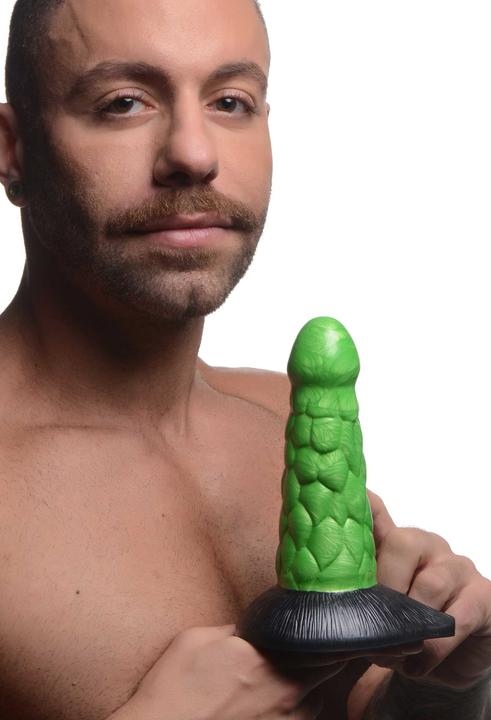 Actual product image Frisky Radioactive Reptile Thick Scaly Silicone Dildo
