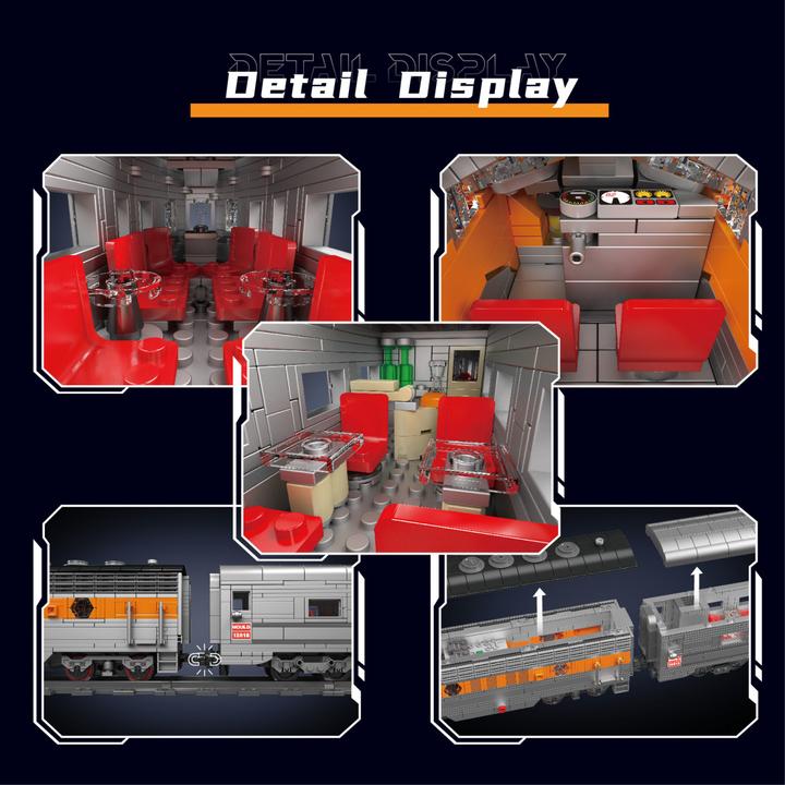 Actual product image Mould King USA EMD F7 WP diesel locomotive