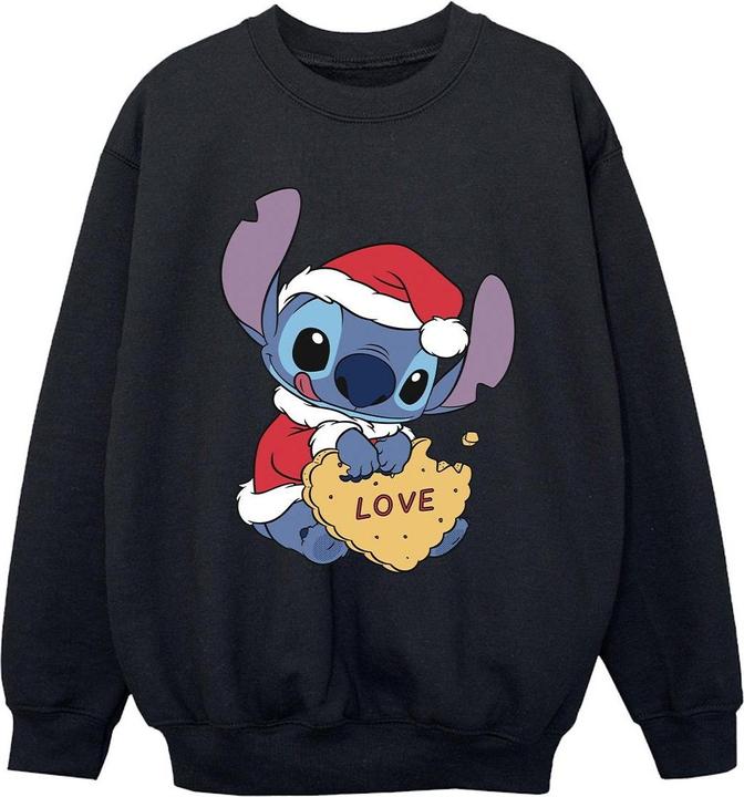Disney Lilo And Stitch Christmas Love Biscuit Sweatshirt Jungen