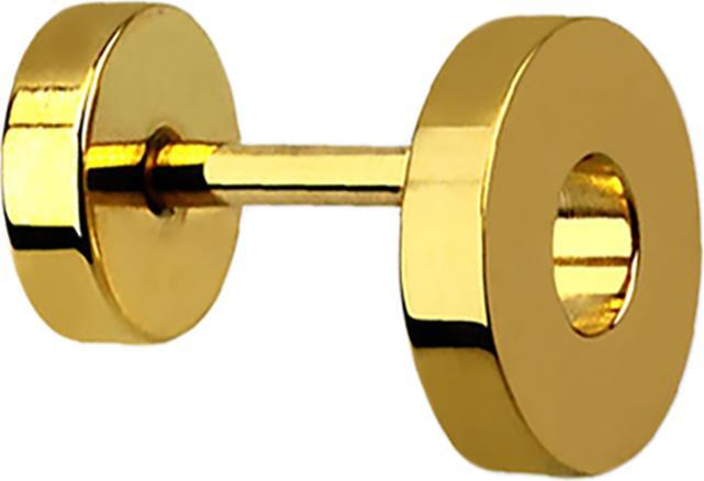 Image du produit Star Piercing Faux tunnel boucle d'oreille doré (Acier chirurgical 316L, sans laiton)