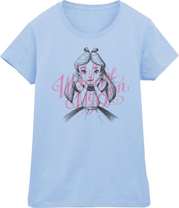 Actual product image Disney Womens/Ladies Alice In Wonderland In A World Of My Own Cotton T-Shirt (XL)