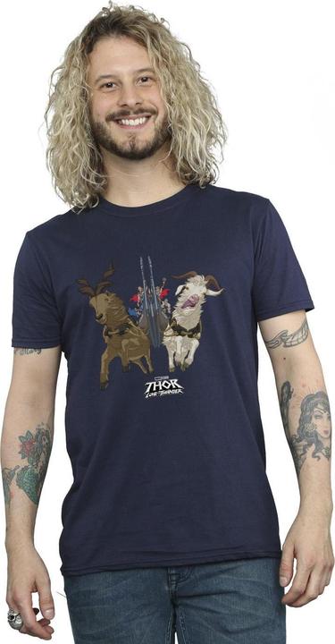 Image du produit - T-shirt THOR LOVE AND THUNDER VIKING SHIP - Homme (M)