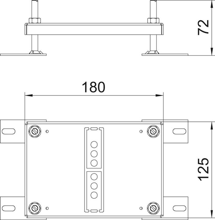 Produktbild OBO Bettermann OBO HE60 UDL2-80 HÃ¶henerweiterung f. Unterflurdose UDL2-80 1