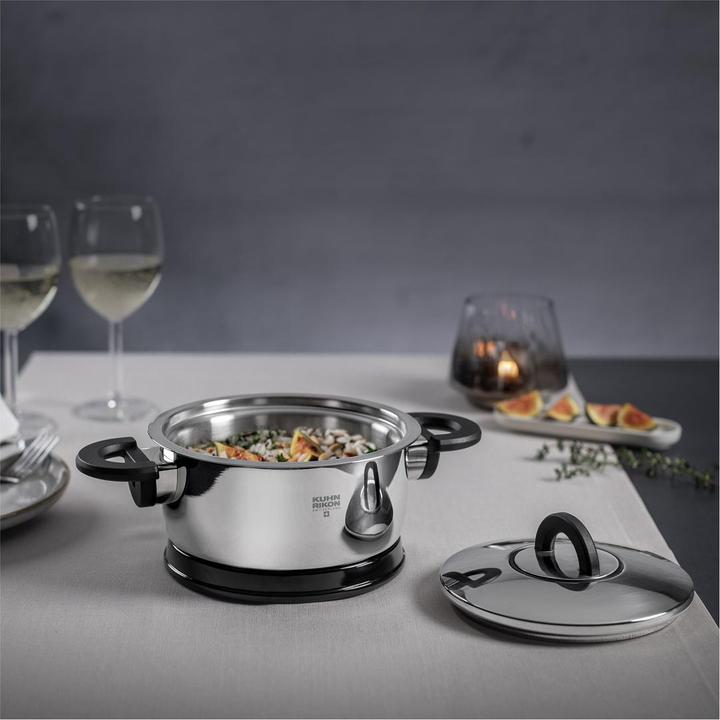 Image du produit Kuhn Rikon DUROTHERM® PRO Black Cocotte à servir 1.0 L · Ø 14 cm (14 cm, Cocotte + faitout, Acier inoxydable)