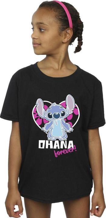 Image du produit Disney - T-shirt LILO AND STITCH OHANA FOREVER HEART - Fille (140, 146)