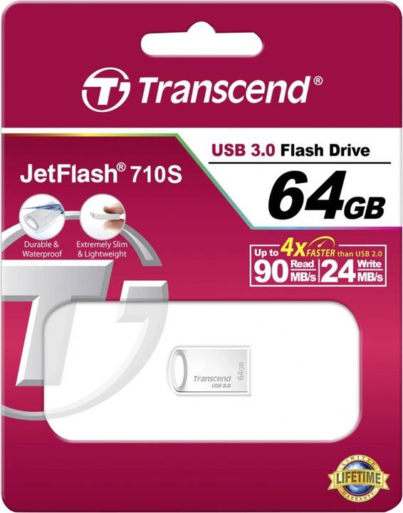 Actual product image Transcend JetFlash 710S (64 GB, USB-A, USB 3.1)