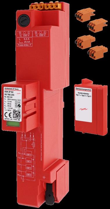 Actual product image Dehn DEHNshield ZP Basic DSH ZP 909440 B2 SG TNS 255 Combination arrestor type1+2