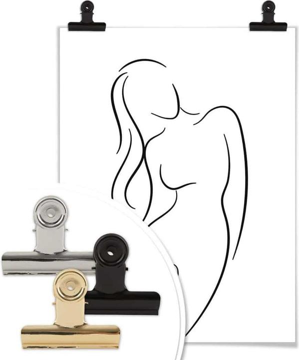 Image du produit Trenddeko Lineart - La silhouette d'une femme (30 x 40 cm)