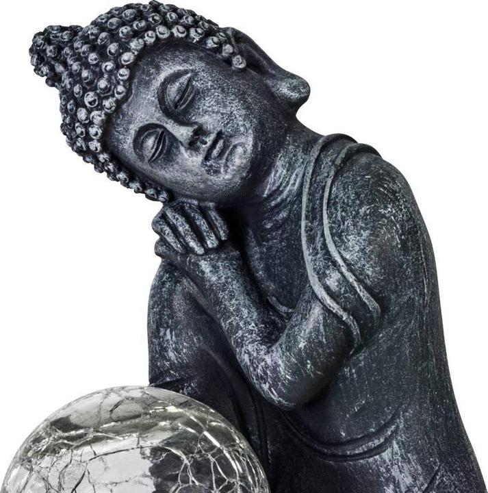 Actual product image EGLO Garden Light Solar Decoration Buddha, 19.5 cm, Grey (IP44)