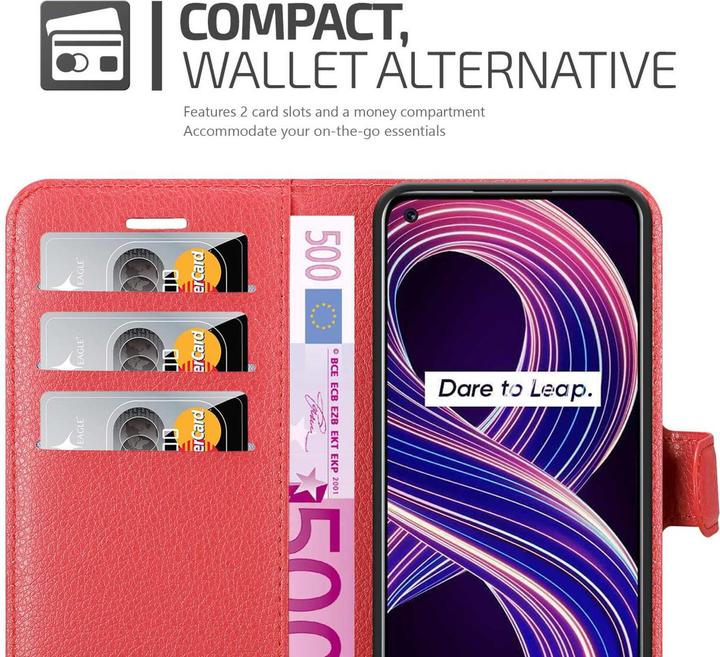 Productafbeelding Cadorabo Boek Stand Case voor Realme 8 5G / V13 / Q3 / Q3i / Narzo 30 5G (Realme Narzo 30 5G, Realme V13, Realme Q3i 5G)