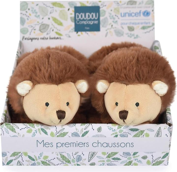 Image du produit Doudou et Compagnie Chaussettes Unicef avec hochet Hérisson 0-6M