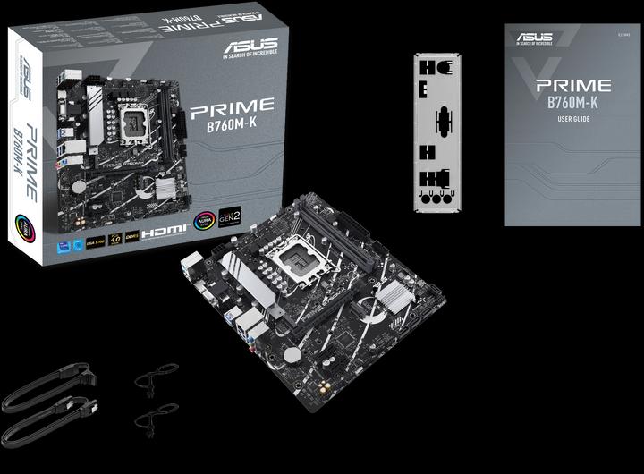 Actual product image ASUS PRIME B760M-K (LGA 1700, Intel B760, mATX)