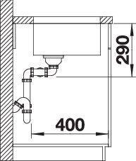 Actual product image Blanco Andano 340/340-U (Undermount sink, 44 cm, 74.50 cm)