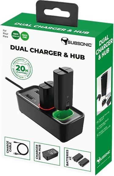 Actual product image Subsonic Dual charger and hub (Xbox One S, Xbox Series S, Xbox Series X, Xbox One X)