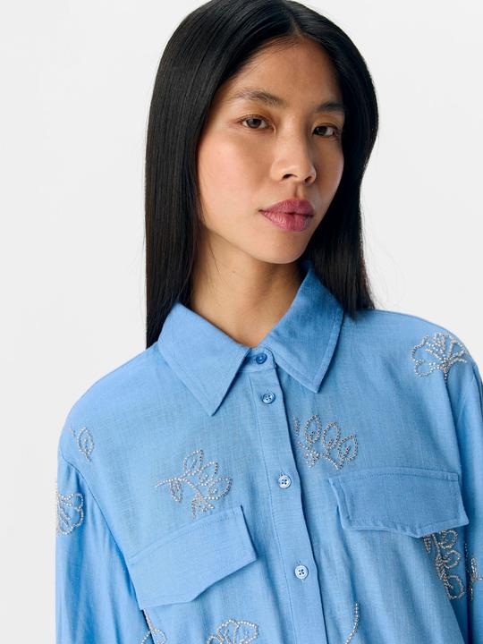 Image du produit Object Stickerei Crop-Bluse (36)