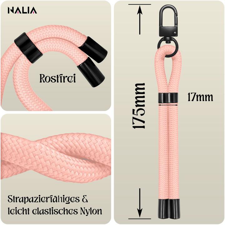 Produktbild Nalia Wristy Lanyard Handykette – Universal Trageband für Smartphones – Verstellbar, Soft & Elastisch