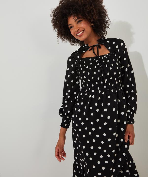 Immagine prodotto Joe Browns Vestito midi a pois con scollo a cravatta (38)