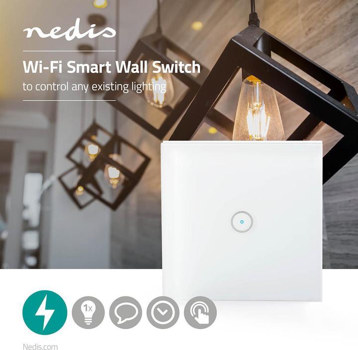 Produktbild Nedis WLAN Smart Lichtschalter (WIFIWS10WT) - Einfach