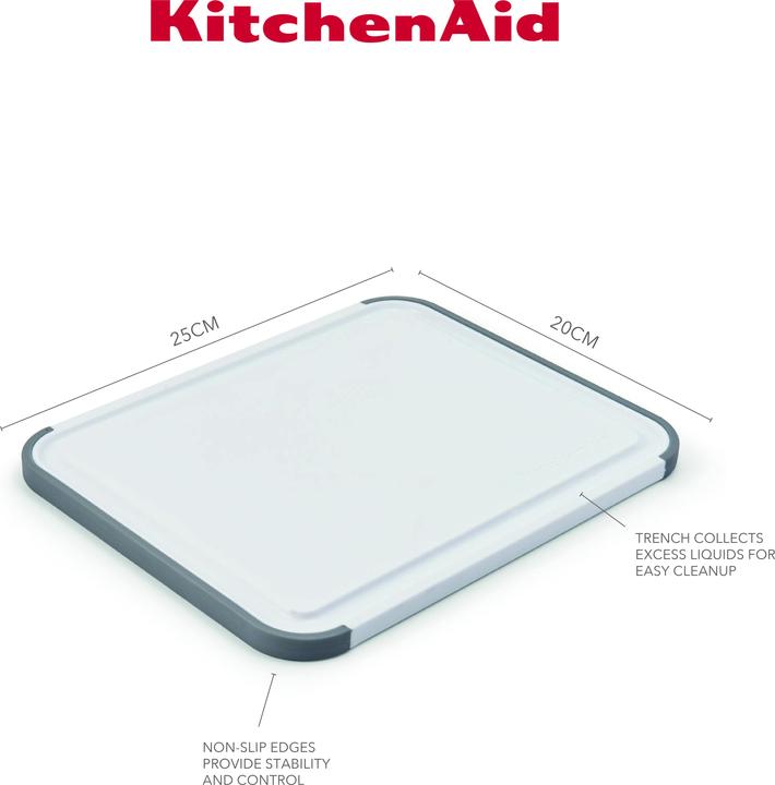 Produktbild KitchenAid Classic Polypropylene Non-slip Chopping Board, 20 x 25cm