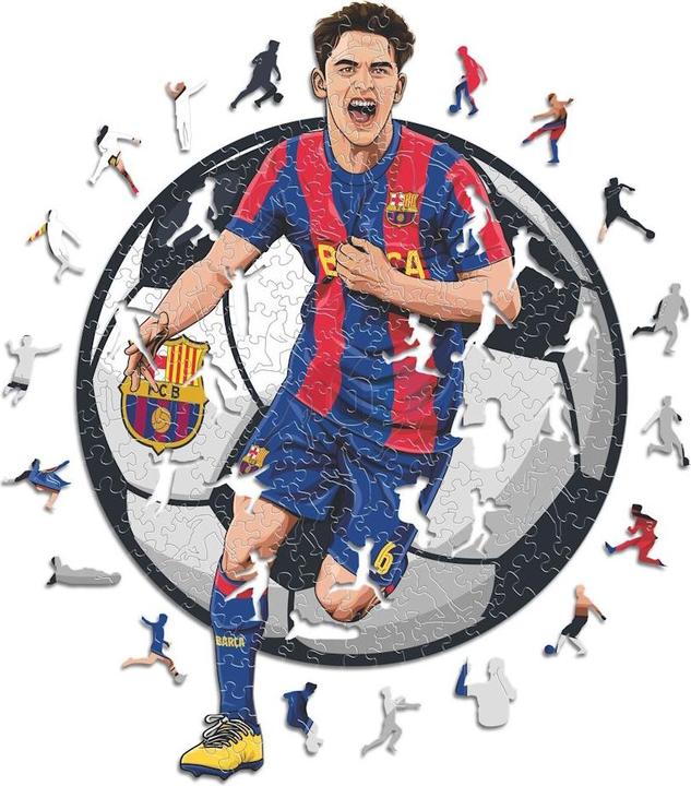 Produktbild Iconic FC Barcelona - Gavi - Holz Puzzle Grösse S (150 Teile) (150 Teile)