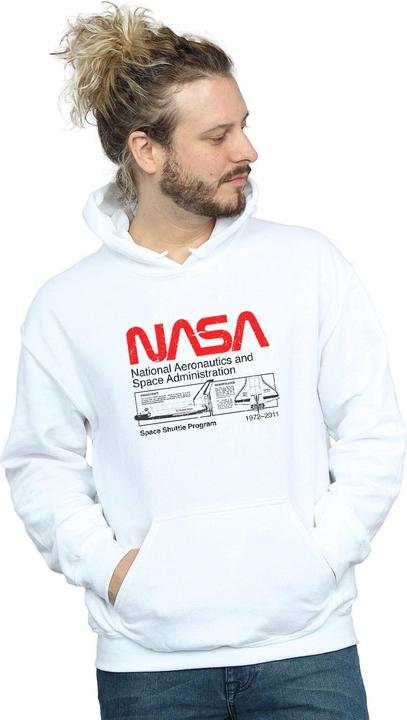 Immagine prodotto Nasa Felpa con Cappuccio Navetta Spaziale Uomo (L)