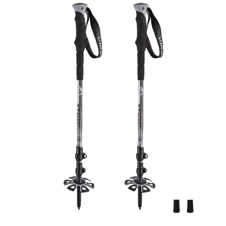 Immagine prodotto Viking Bastoncini da trekking Bastoncini invernali - Bastoncini da sci telescopici in carbonio regolabili (135 cm)