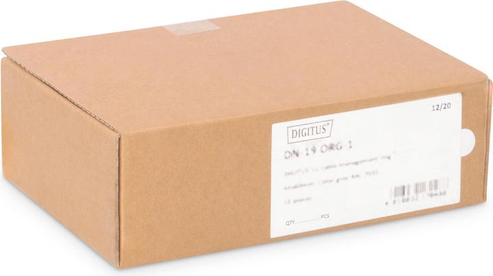 Produktbild Digitus DN-19 ORG-1 Kabelführungsbügel 44mmx60mm grau RAL7035, Set 10 Stück