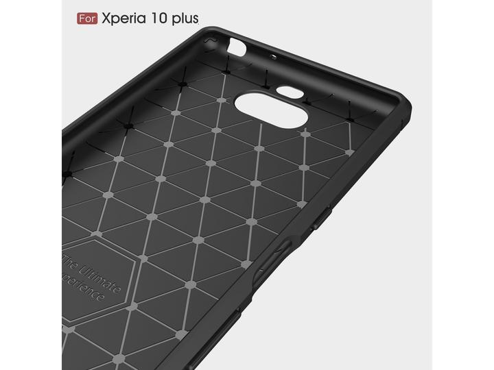 Produktbild Screenguard Sony Xperia 10 Plus Hülle Leather Design TPU Cover (Sony Xperia 10 Plus)