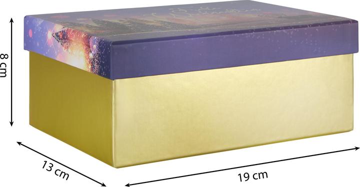Produktbild Idena Geschenkboxen Weihnachten lila M: 19x8x13 L: 23x9x15cm 2 Stück (Geschenkbox, 2 x)
