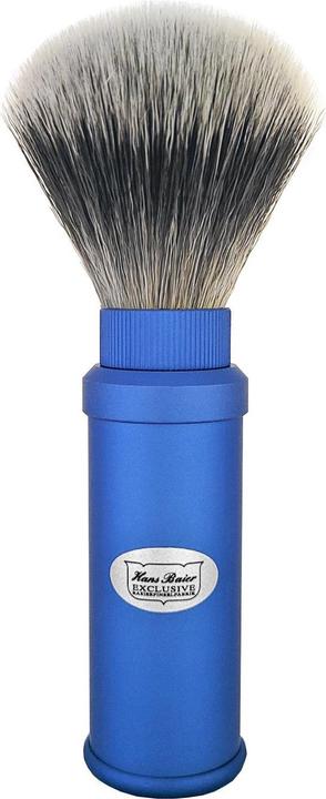 Image du produit Brosse à raser de voyage ALuminium bleu Synthétique (Blaireau)