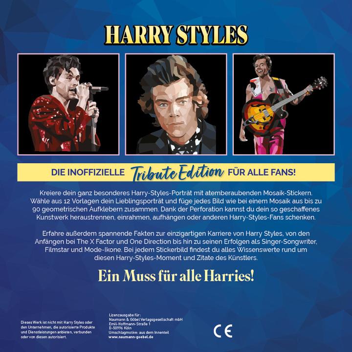 Actual product image Tribute Edition Harry Styles mosaic sticker book